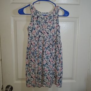 H&M girls sleeveless dress 8-10 pink butterfly print